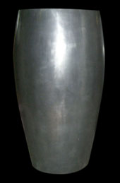 Tall Silvertone Vase